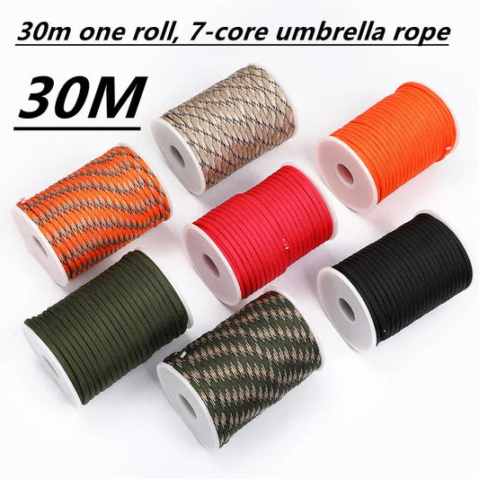 Great for Magnet Fishing - 30 meter rolls of Parachute cord with a variety of colors!