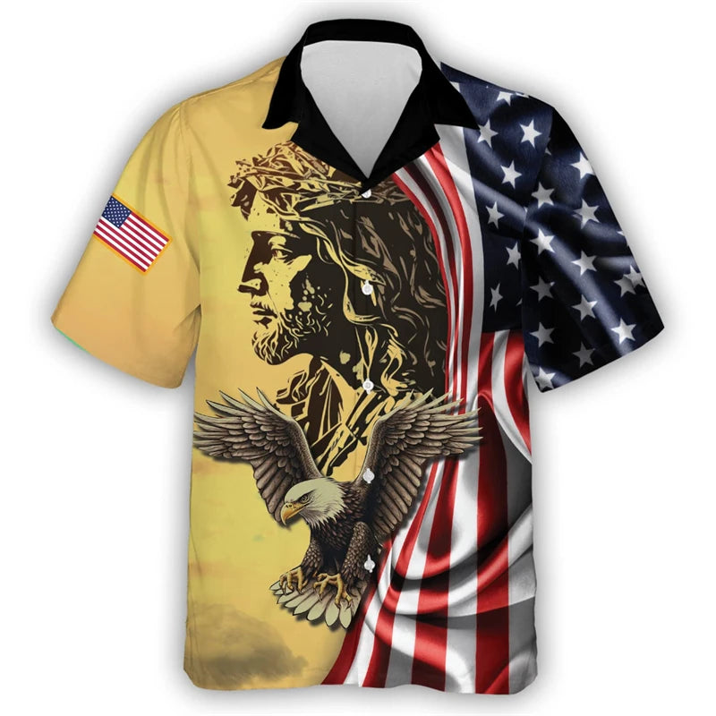 USA Horse Hawaiian Shirt