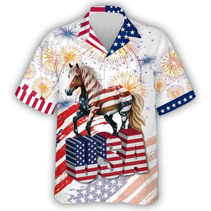 Uncle Sam Eagle USA Hawaiian Shirt