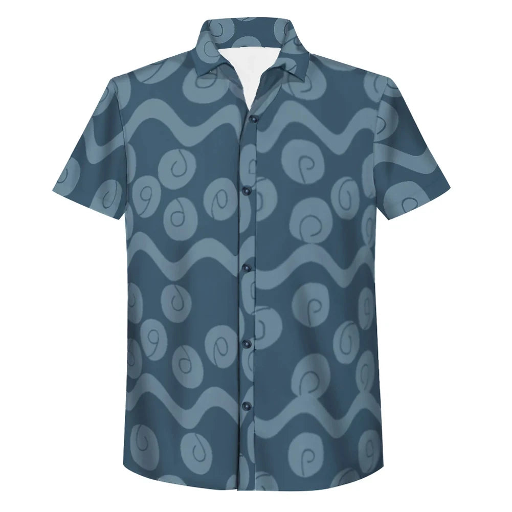 Light Purple Aloha Shirt with Hearts