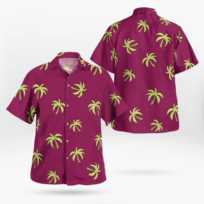 Light Purple Aloha Shirt with Hearts