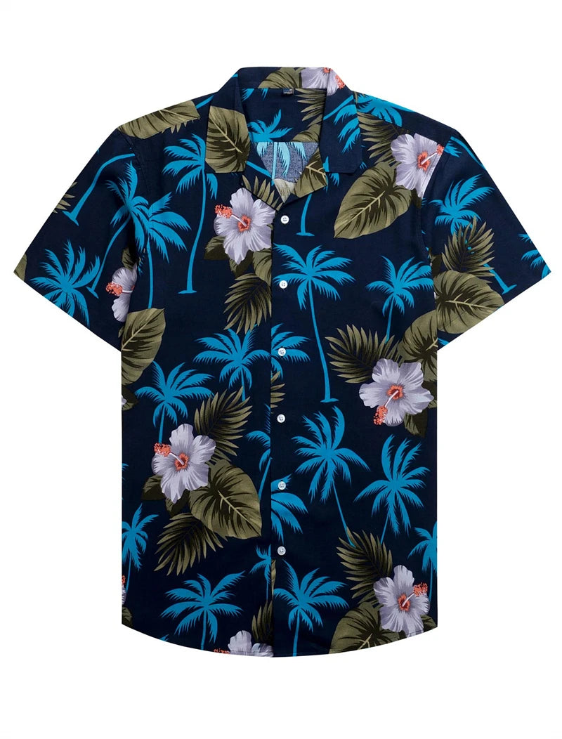 Blue Palm Leaves Aloha