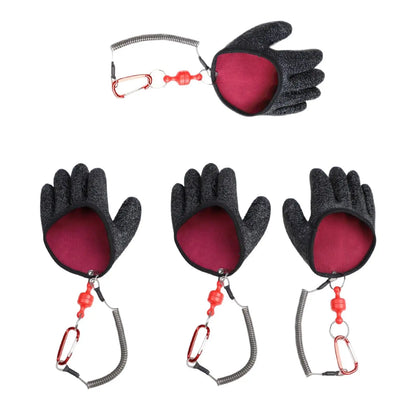 Red Alert: Fun and Functional Fishing Gloves for Magnet Enthusiasts!