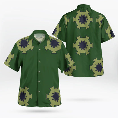 Light Purple Aloha Shirt with Orange and Yellow Flowers