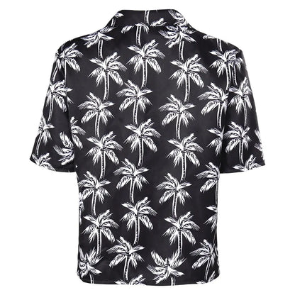 Aloha Shirt with Flowers and Leaves