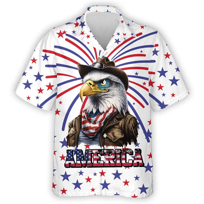 Uncle Sam Eagle USA Hawaiian Shirt