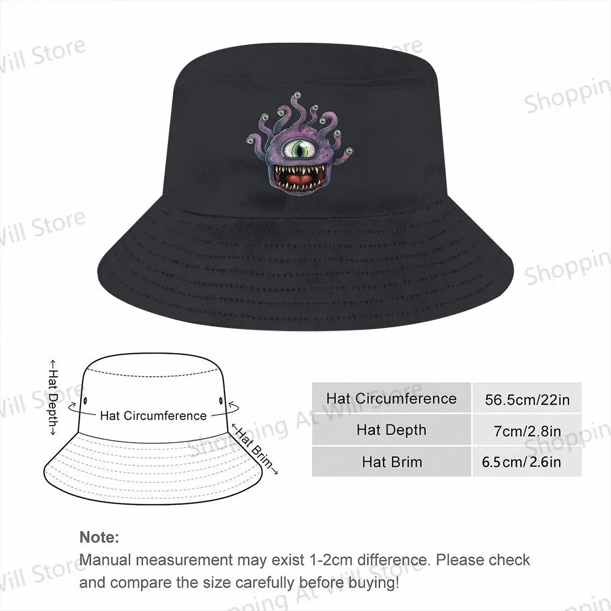 Purple Beholder Bucket Hat